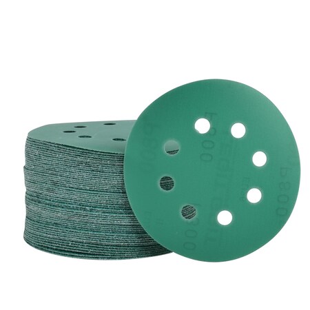Legit Grit 5 inch Sand paper Disc, 8-Hole, 800 Grit, 50PK LG5-8800-50